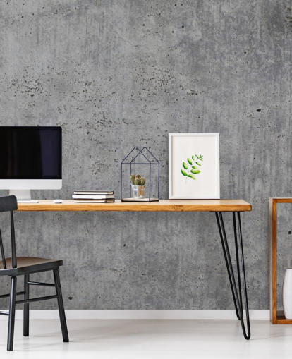 gray custom concrete wallpaper mural called Poured Concrete for homes and offices 