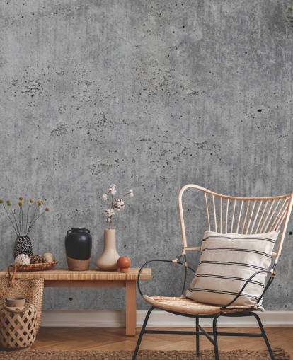carta da parati murale in cemento personalizzato grigio chiamato Poured Concrete per case e uffici carta da parati murale in cemento personalizzato grigio chiamato Poured Concrete per case e uffici