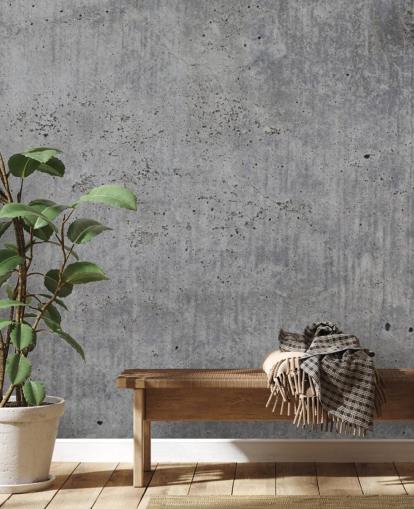 mural de papel pintado gris personalizado llamado Hormigón vertido para hogares y oficinas 