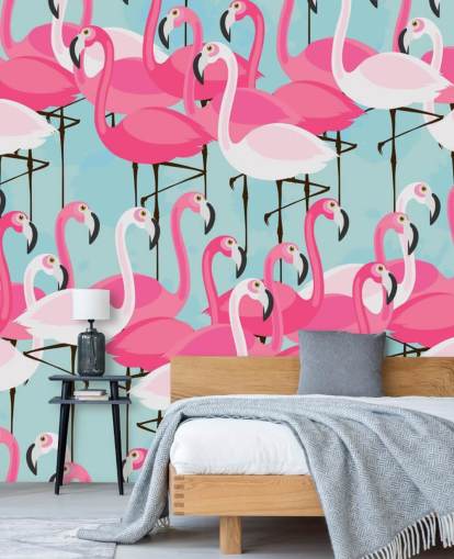 Pink and White Flamingo Wallpaper Pink and White Flamingo Wallpaper