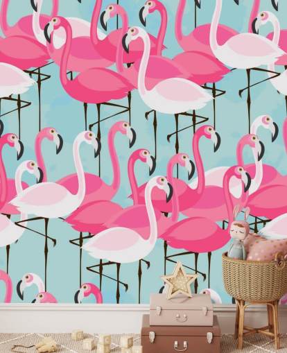 Pink and White Flamingo Wallpaper Pink and White Flamingo Wallpaper