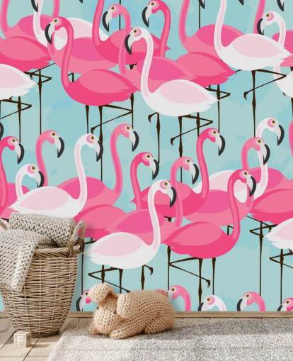 Pink and White Flamingo Wallpaper Pink and White Flamingo Wallpaper