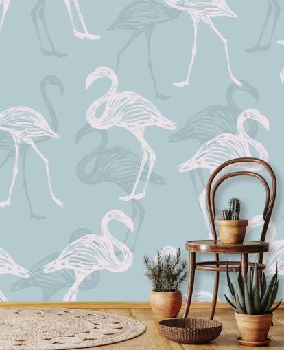 Blue Flamingo Wallpaper Blue Flamingo Wallpaper