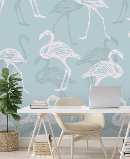 Blue Flamingo Wallpaper Blue Flamingo Wallpaper