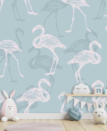 Blue Flamingo Wallpaper Blue Flamingo Wallpaper