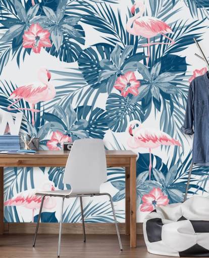 Blue and Pink Flamingo Wallpaper Blue and Pink Flamingo Wallpaper