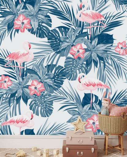 Blue and Pink Flamingo Wallpaper Blue and Pink Flamingo Wallpaper