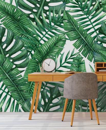 Papier Peint Palmiers Aquarelle