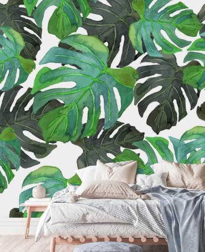 Mörk och ljusgrön tropisk Palm Leaf Bakgrund