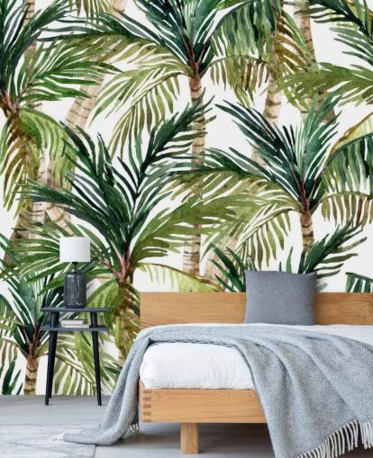 Papel Pintado Palmeras Pintadas