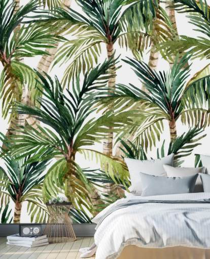 Papel Pintado Palmeras Pintadas Papel Pintado Palmeras Pintadas