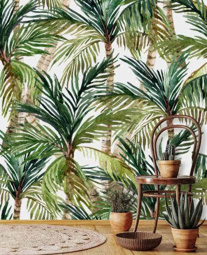 Painted Palm Trees Wallpaper