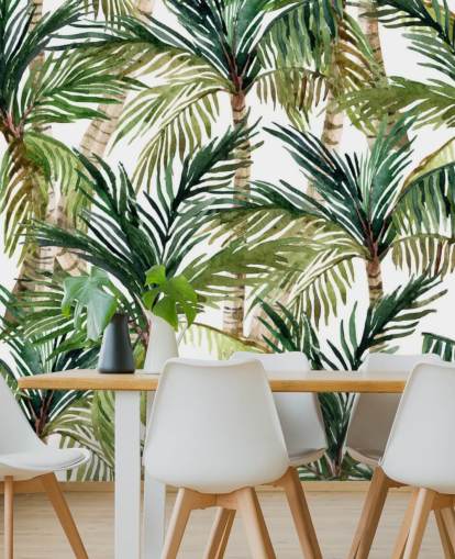 Painted Palm Trees Wallpaper