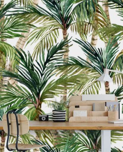 Painted Palm Trees Wallpaper