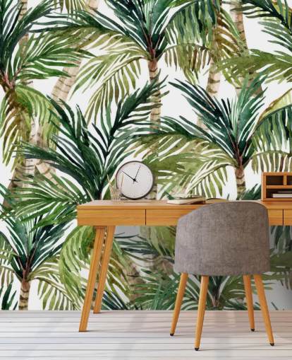 Painted Palm Trees Wallpaper