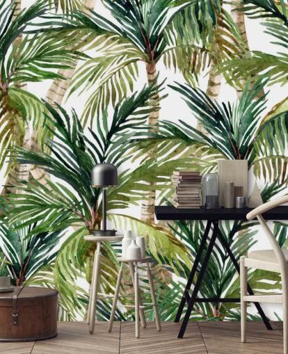 Painted Palm Trees Wallpaper