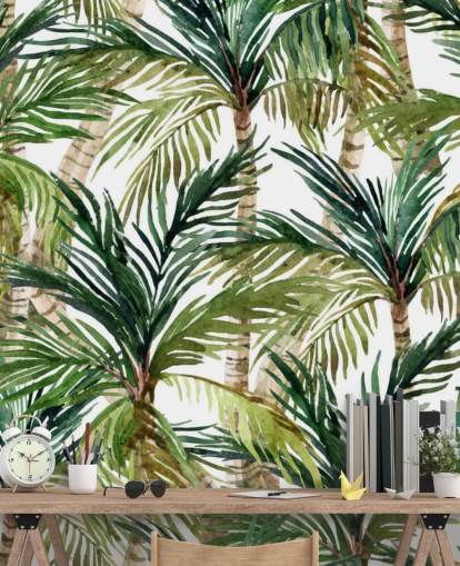 Painted Palm Trees Wallpaper