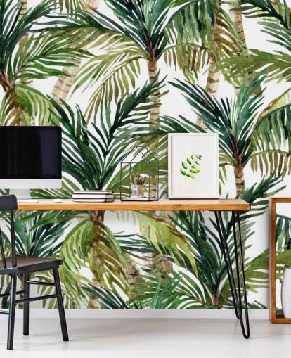 Painted Palm Trees Wallpaper