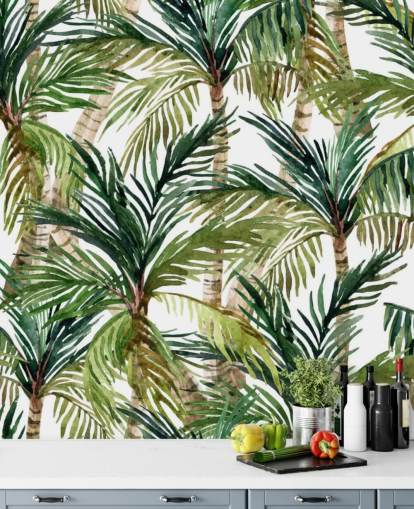 Painted Palm Trees Wallpaper