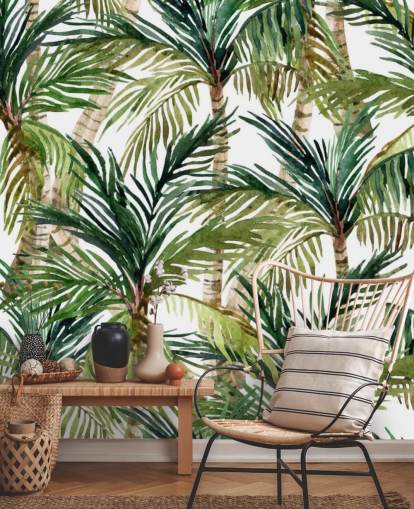 Painted Palm Trees Wallpaper
