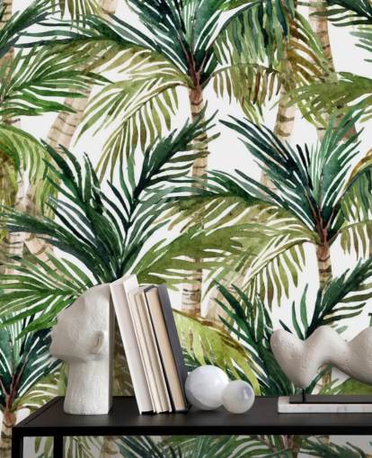 Painted Palm Trees Wallpaper