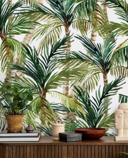 Papel Pintado Palmeras Pintadas