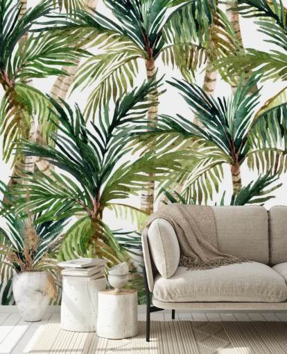 Painted Palm Trees Wallpaper
