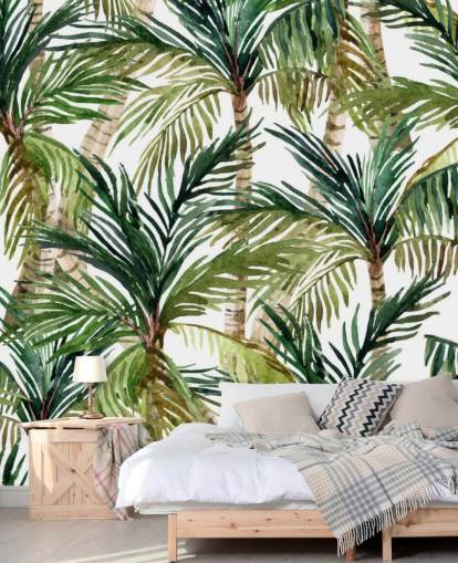 Painted Palm Trees Wallpaper