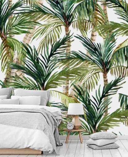 Painted Palm Trees Wallpaper