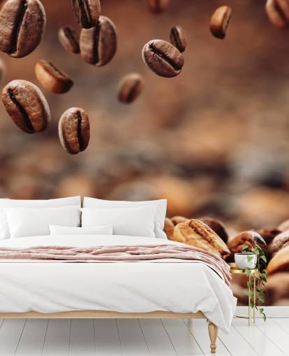 Falling Coffee Beans Wall Mural