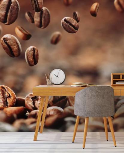 Falling Coffee Beans Wall Mural