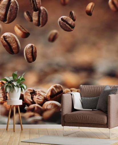 Decorazione murale con chicchi di caffè Decorazione murale con chicchi di caffè