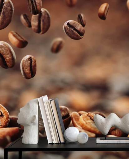 Falling Coffee Beans Wall Mural Falling Coffee Beans Wall Mural