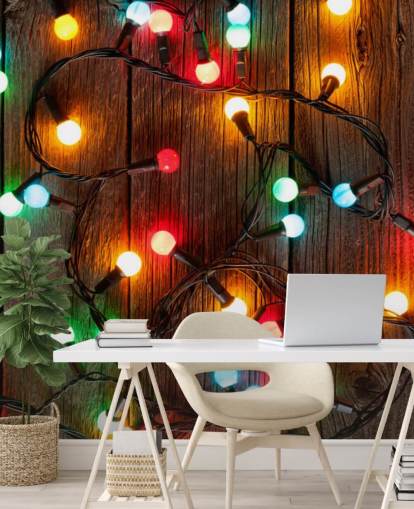 Christmas colorful lights Wall Mural Wallpaper Christmas colorful lights Wall Mural Wallpaper