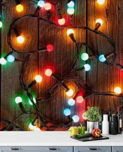 Christmas colorful lights Wall Mural Wallpaper