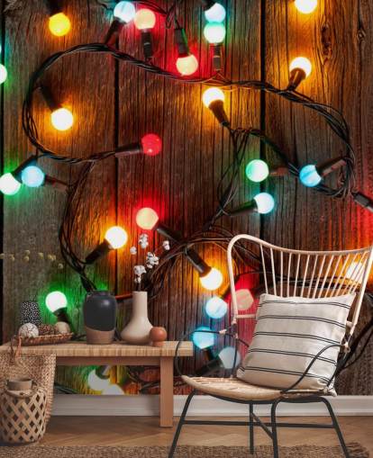 Christmas colorful lights Wall Mural Wallpaper