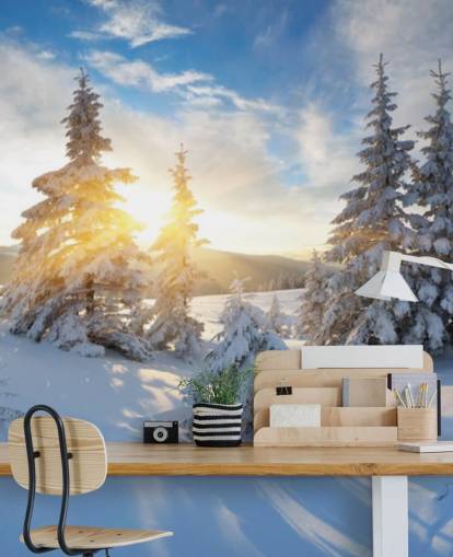 papel de parede paisagem nevado