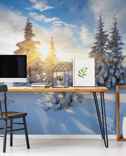 papel de parede paisagem nevado