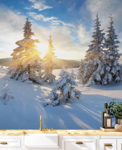 snowy landscape wallpaper