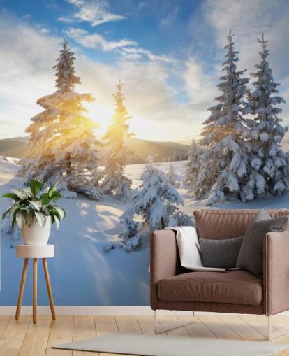 snowy landscape wallpaper