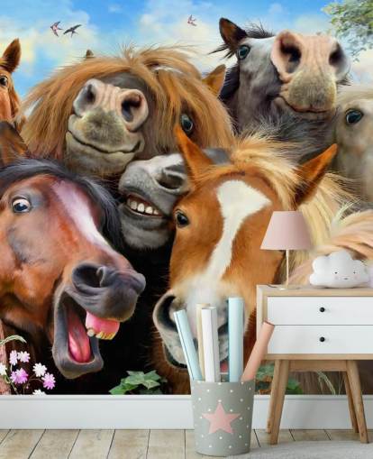 funny horses doing a selfie wallpaper funny horses doing a selfie wallpaper