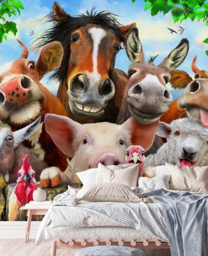 Cute Funny Farm Animals Wallpaper