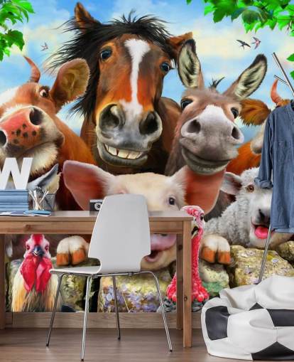 Lindo y divertido fondo de pantalla de animales de granja Lindo y divertido fondo de pantalla de animales de granja