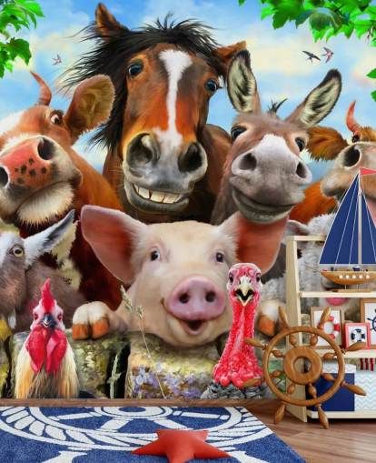 Lindo y divertido fondo de pantalla de animales de granja Lindo y divertido fondo de pantalla de animales de granja