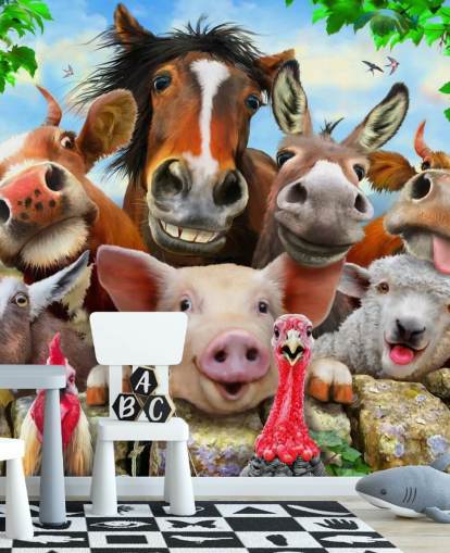 Cute Funny Farm Animals Wallpaper