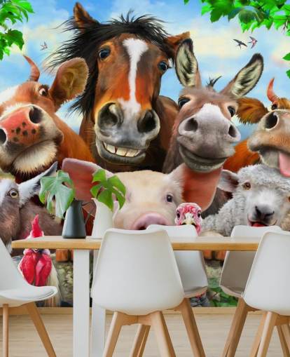 Cute Funny Farm Animals Wallpaper