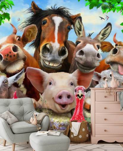 Cute Funny Farm Animals Wallpaper