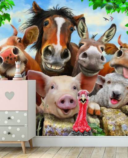Cute Funny Farm Animals Wallpaper
