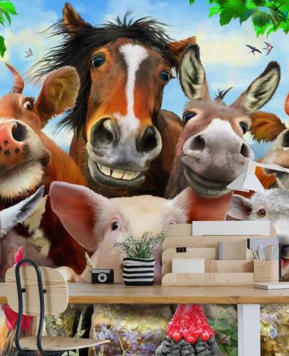 Lindo y divertido fondo de pantalla de animales de granja Lindo y divertido fondo de pantalla de animales de granja