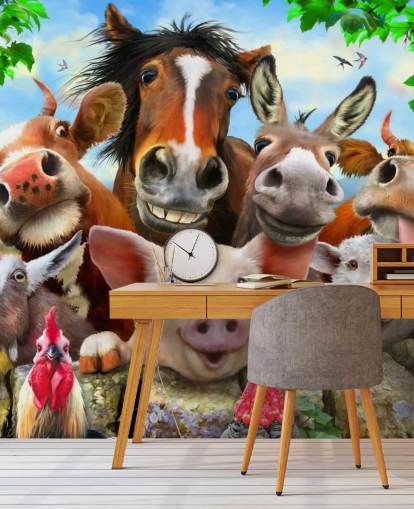 Cute Funny Farm Animals Wallpaper